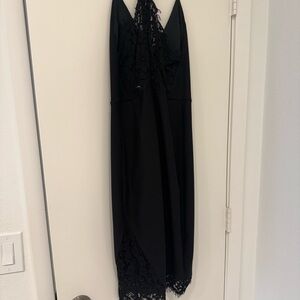 Lulu's Black Backless Lace Dress